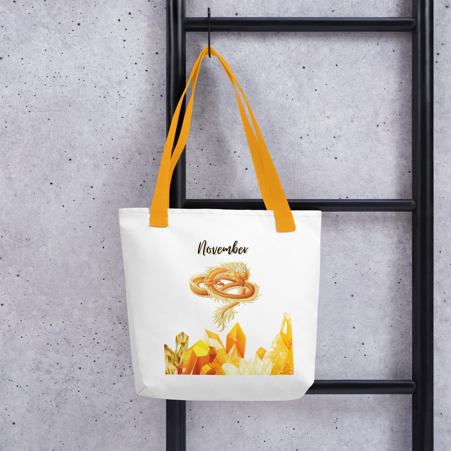November Dragon & Crystal Tote bag