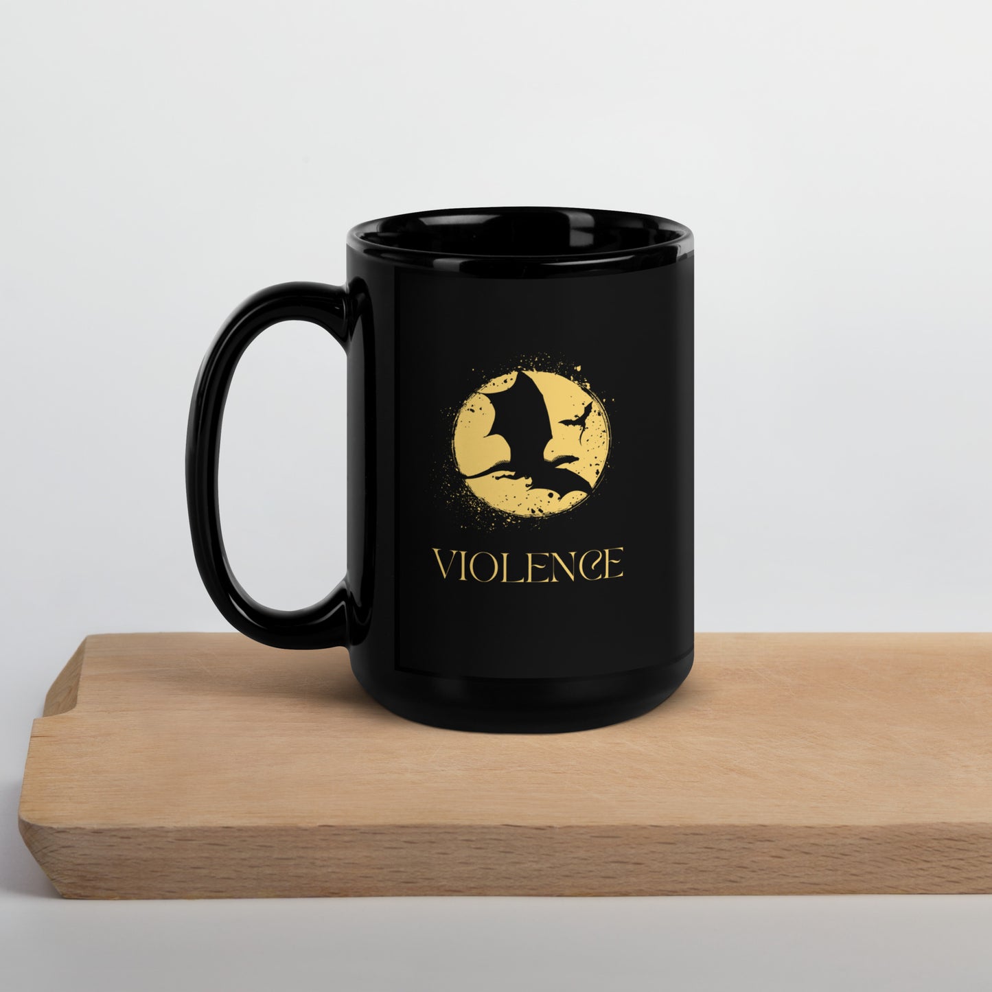 Violence Bookish Black Glossy Mug Inspired By Fourth Wing