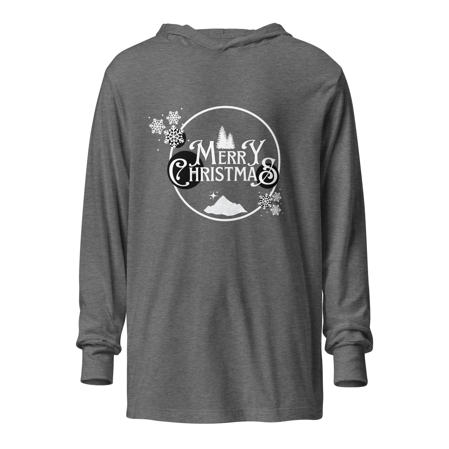 Merry Hooded long-sleeve tee