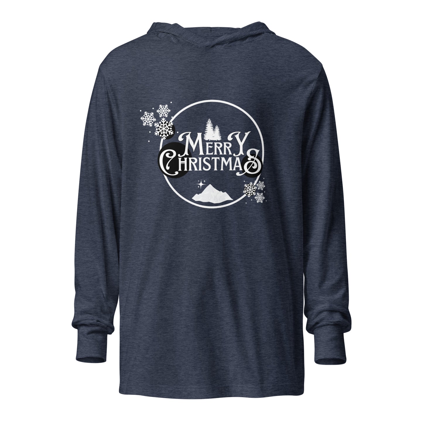 Merry Hooded long-sleeve tee