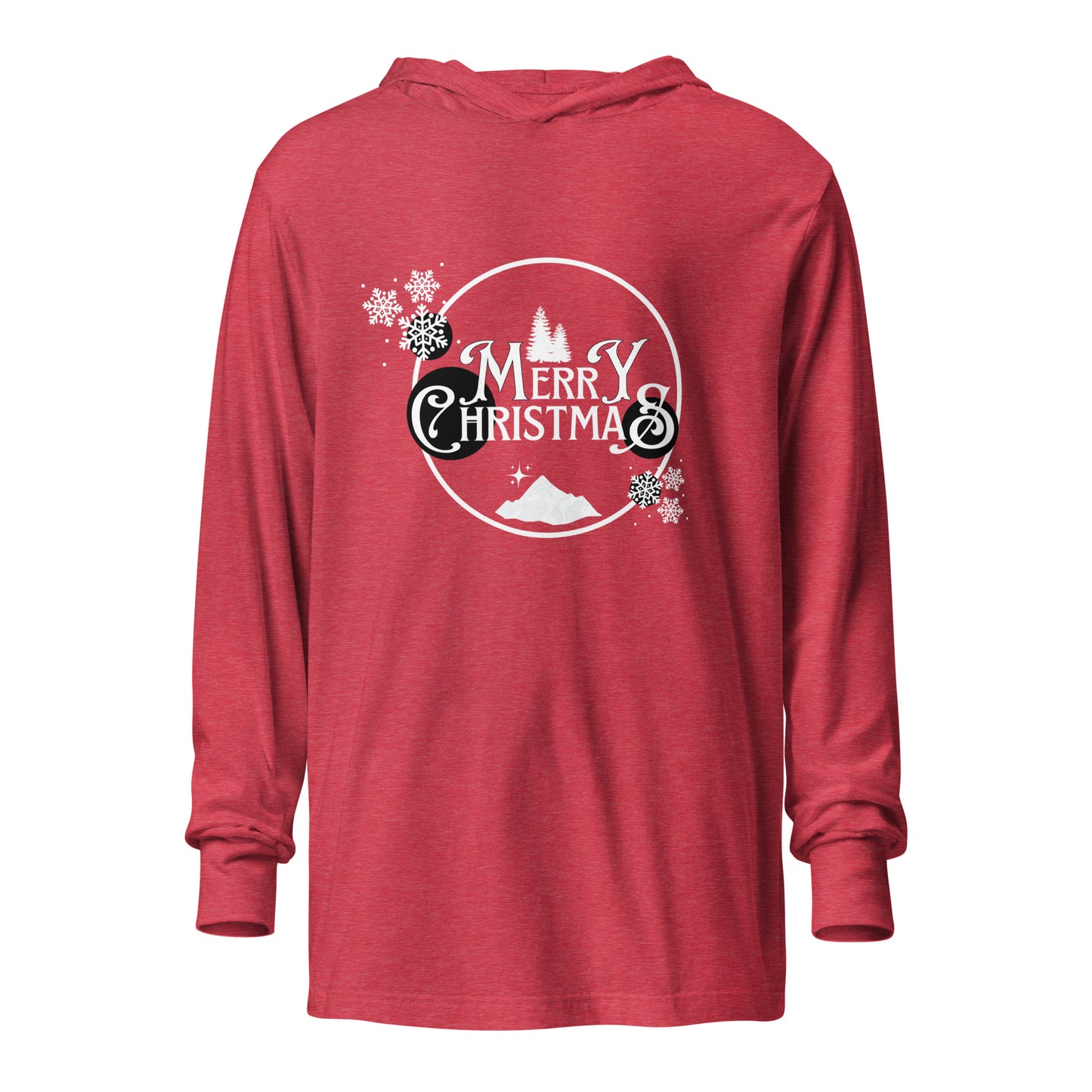Merry Hooded long-sleeve tee