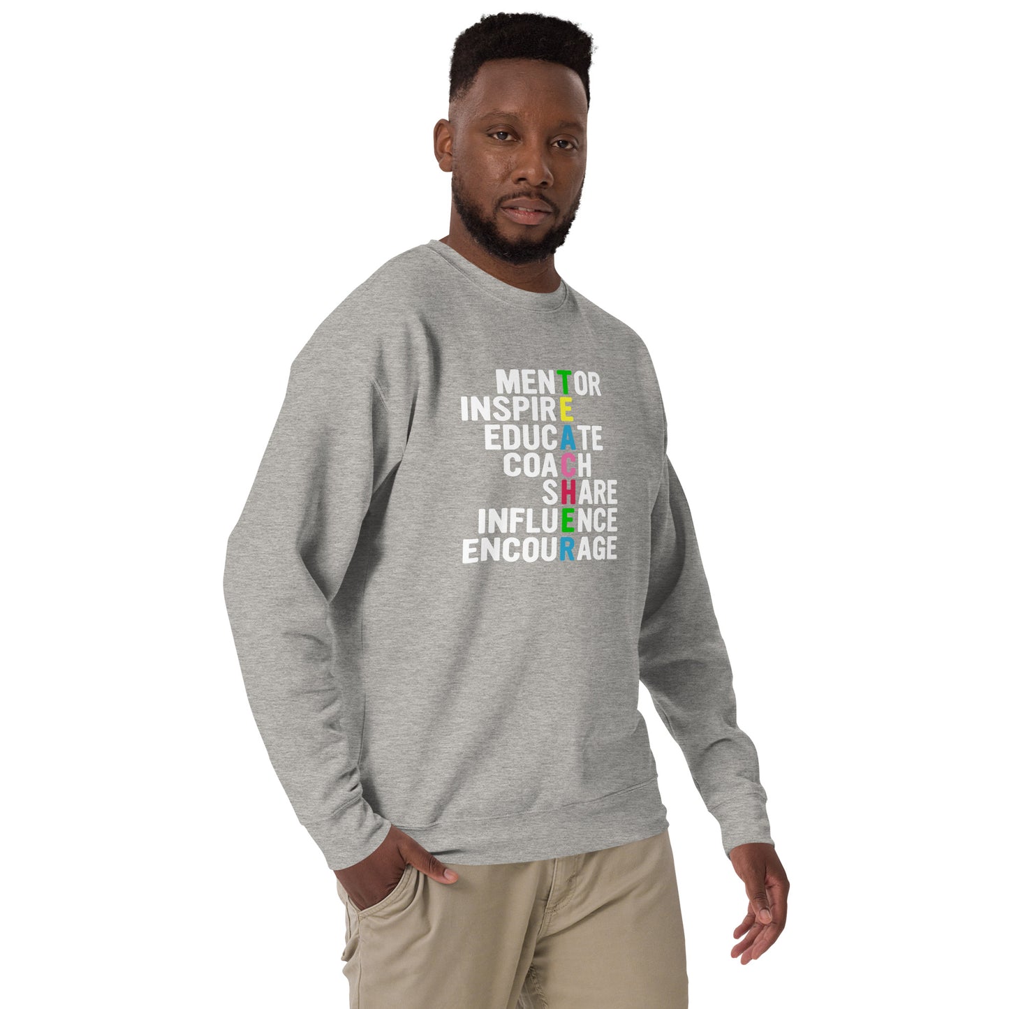 Teacher Words Unisex Premium Sweatshirt