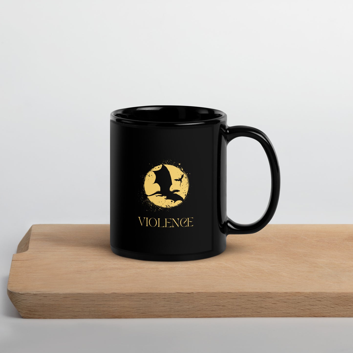 Violence Bookish Black Glossy Mug Inspired By Fourth Wing