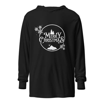 Merry Hooded long-sleeve tee