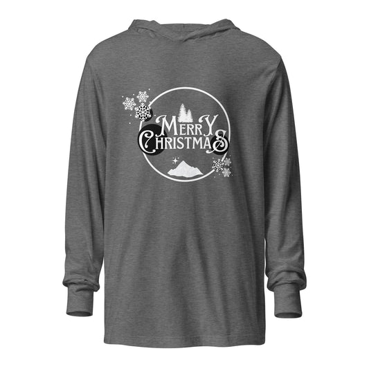 Merry Hooded long-sleeve tee