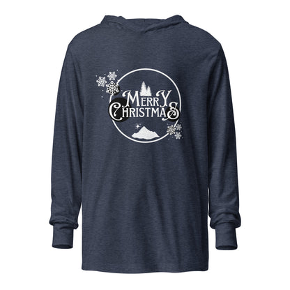 Merry Hooded long-sleeve tee