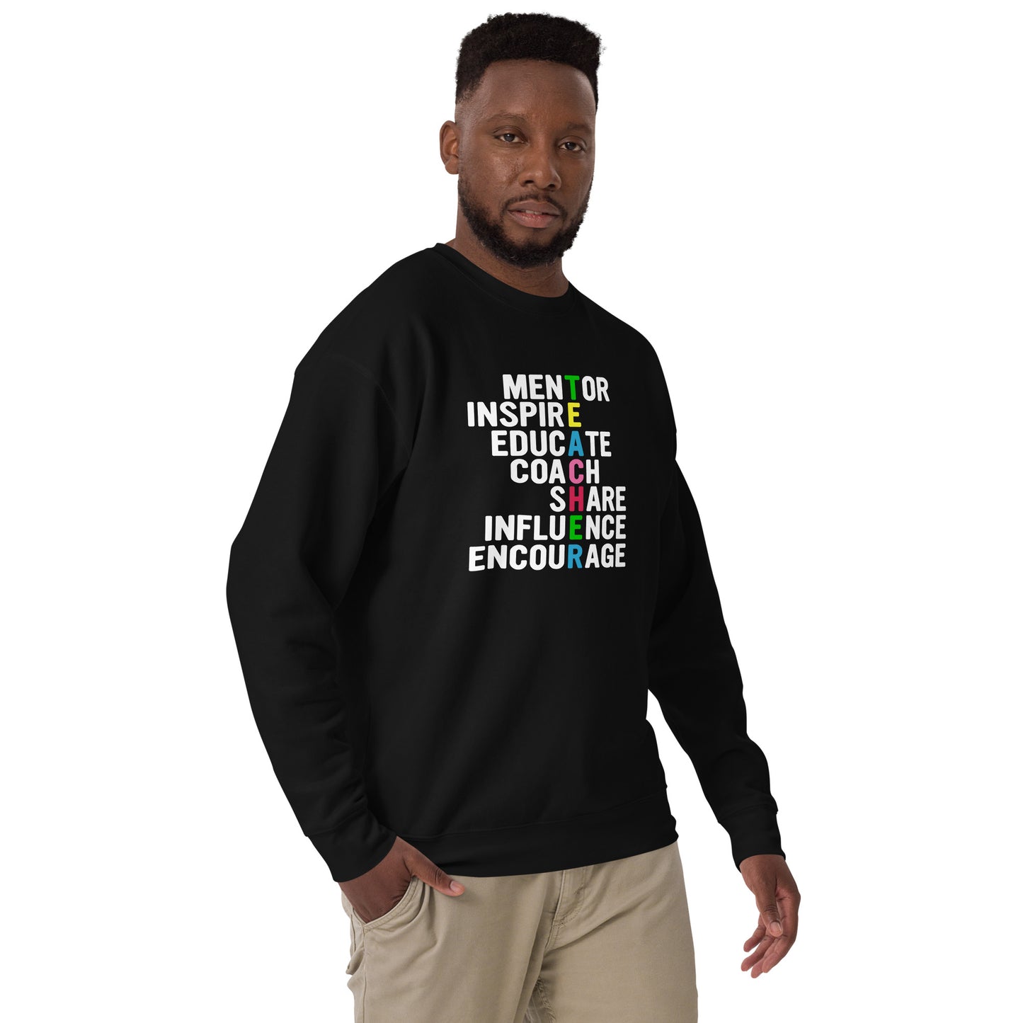 Teacher Words Unisex Premium Sweatshirt