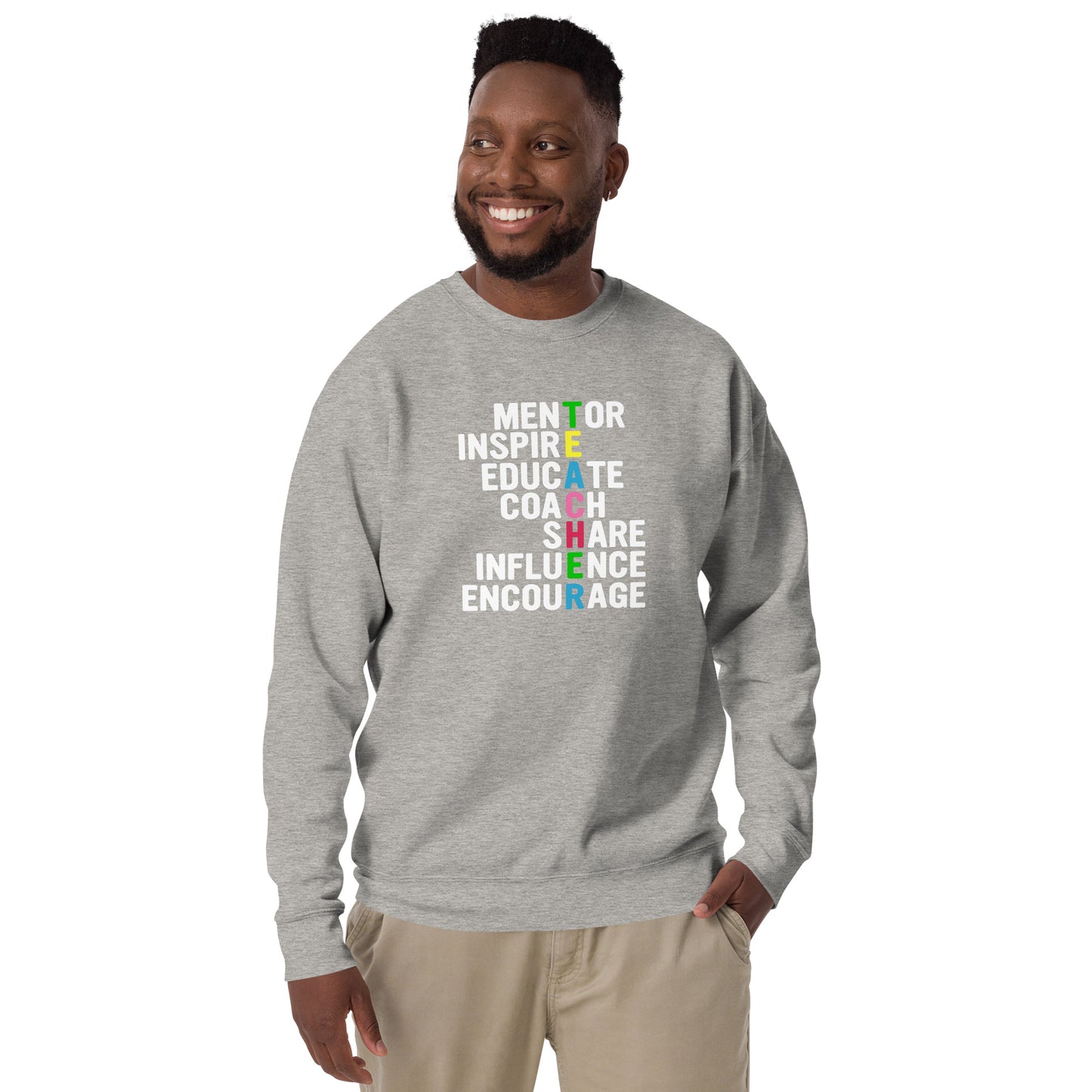 Teacher Words Unisex Premium Sweatshirt