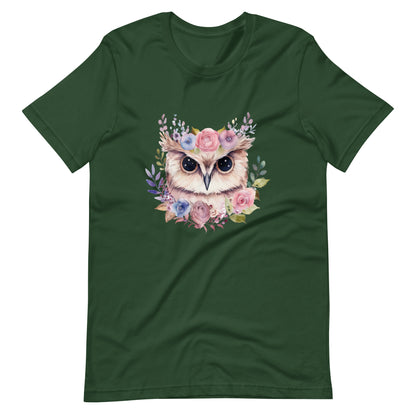 Whimsical Owl Bloom Unisex t-shirt