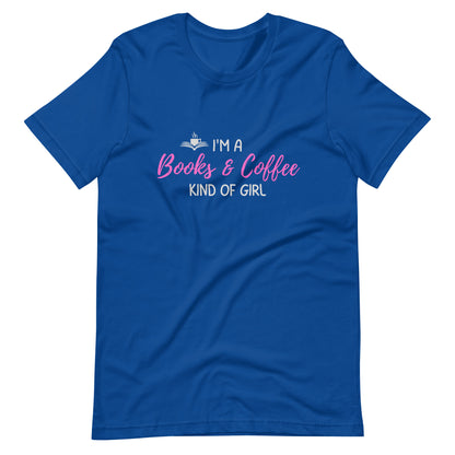 Books & Coffee Girl Unisex t-shirt