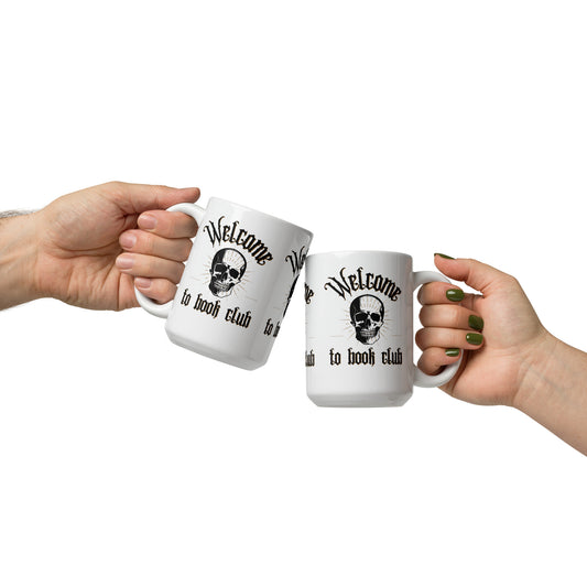 White glossy mug